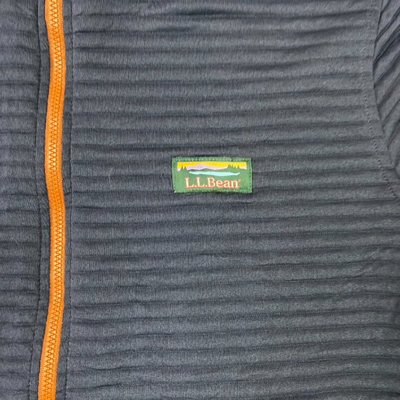 LL Bean Airlight Knit Hoodie Jacket Men's Medium Slightly Fitted Blue Full Zip - Picture 3 of 10